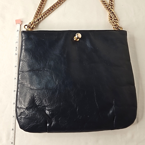 Vintage Ruth Saltz cougar head navy blue gold chain strap - Picture 13 of 13